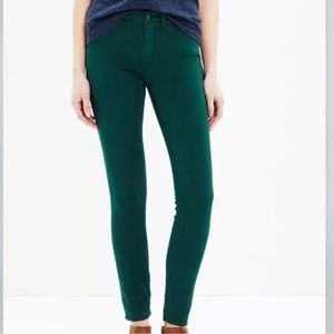 MADEWELL Women’s Green Skinny Skinny Sateen Jeans size 28